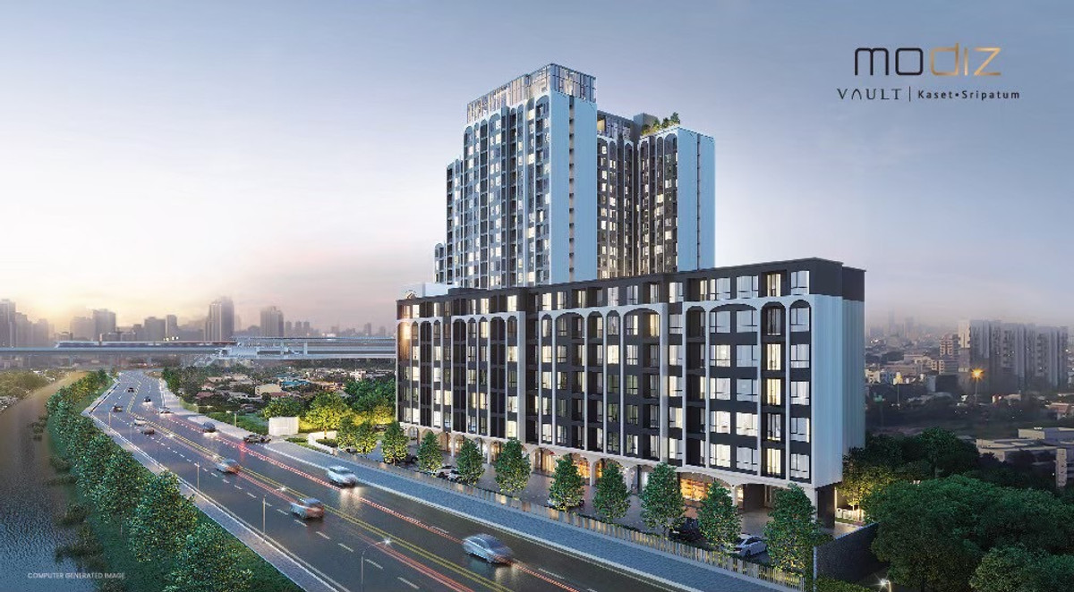 Sale DownCondoKasetsart, Ratchayothin : Selling down payment Modiz Vault Kaset-Sripatum, beautiful room, completed in mid-2016.