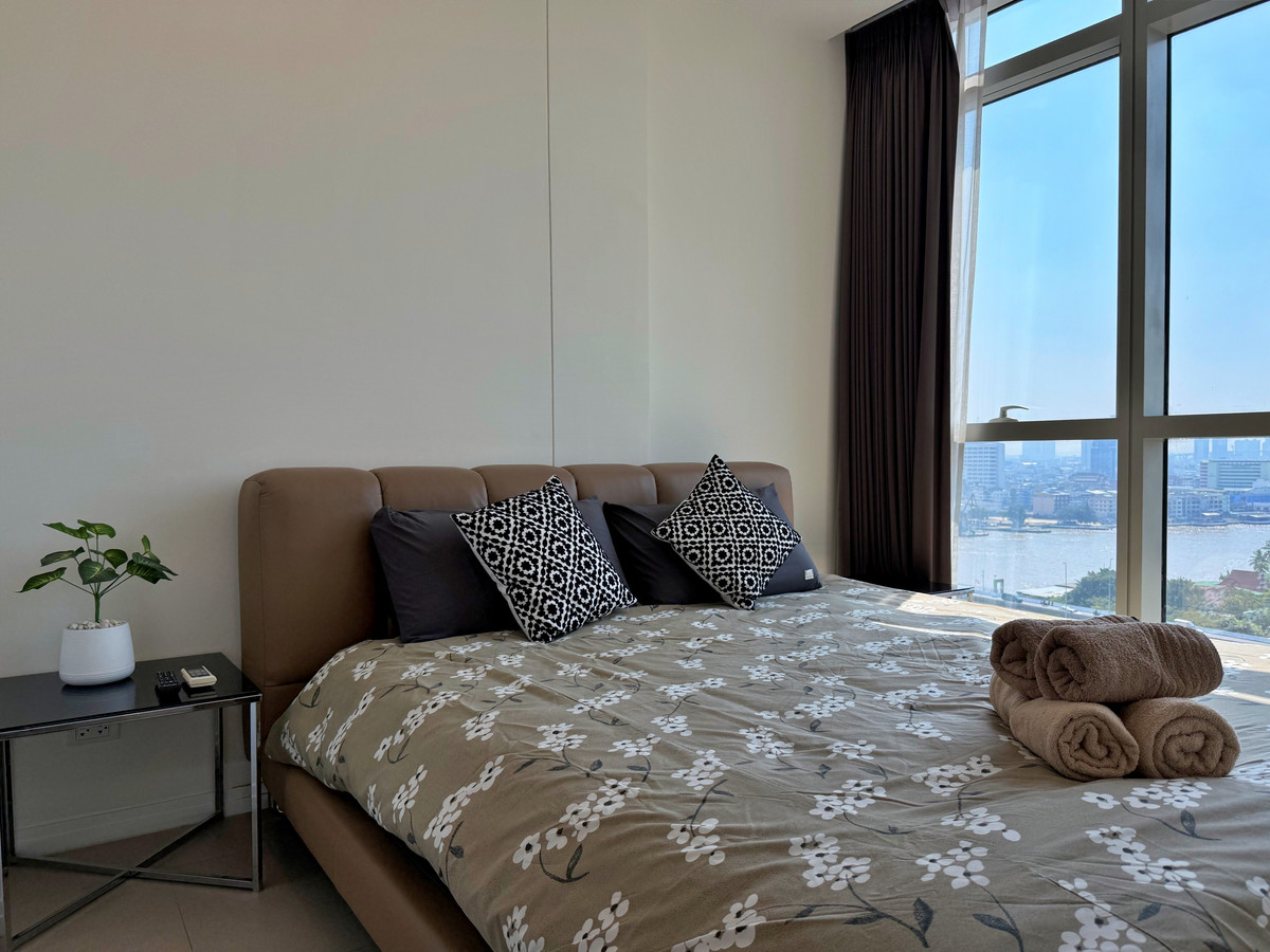 ให้เช่าคอนโดวงเวียนใหญ่ เจริญนคร : ให้เช่าคอนโดหรู The River ห้องมุมวิวแม่น้ำ ติดเจ้าพระยา-สาทร-สีลม