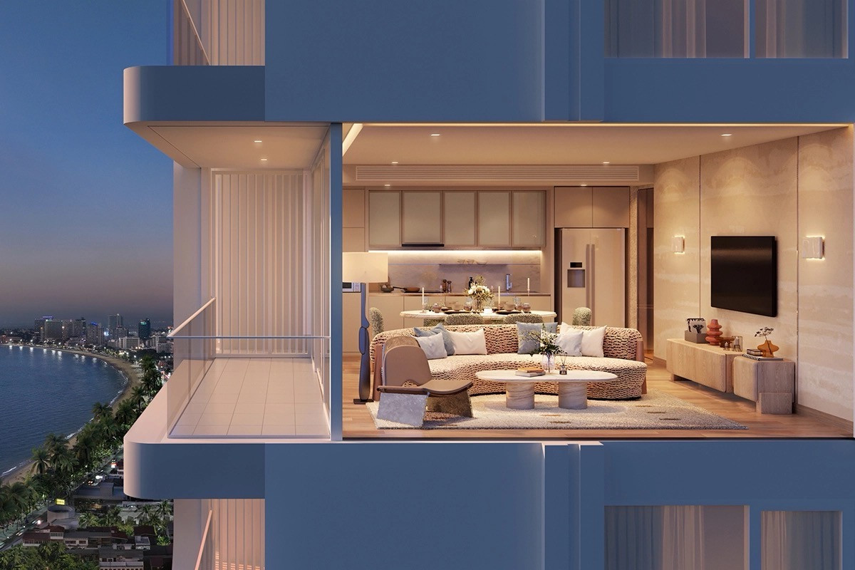 For SaleCondoPattaya, Bangsaen, Chonburi : 🌳PTY Beachfront Condo | 2 BR | 80.0 sq.m.| 24.9 MB | Beachfront | Thai Quota