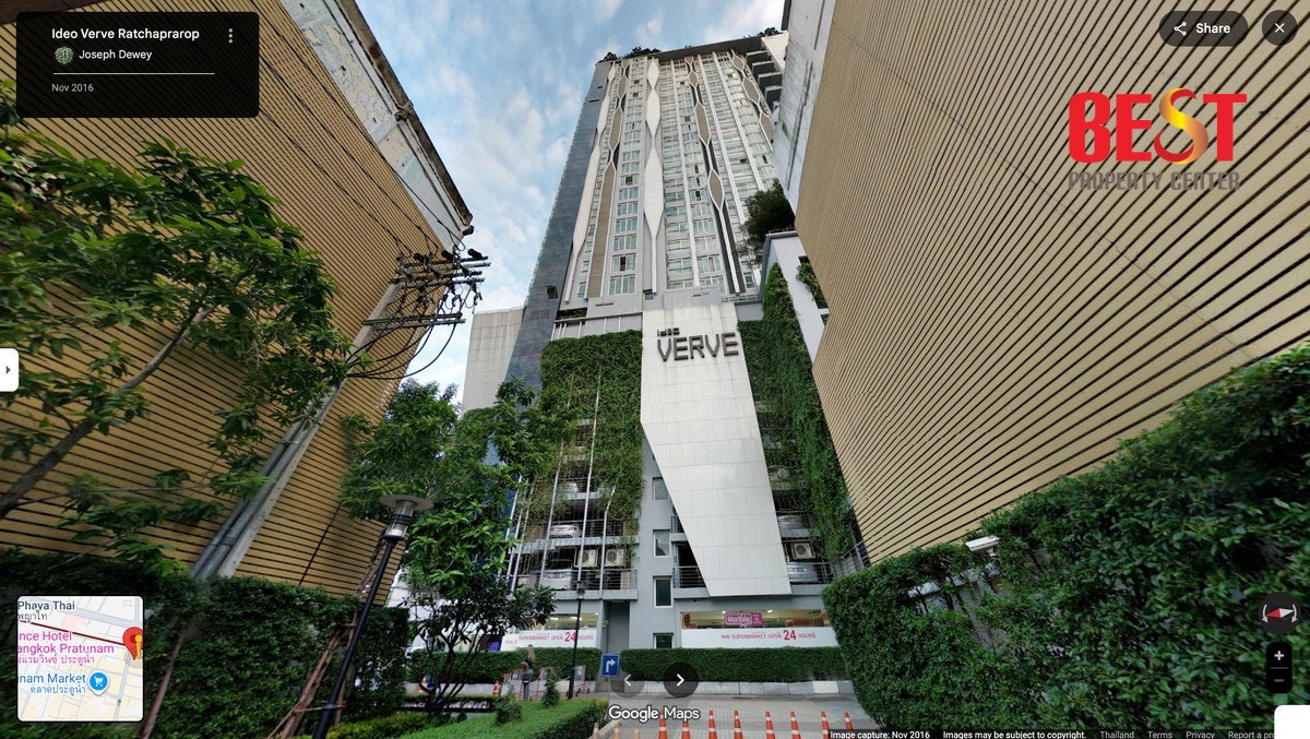 ขายคอนโดราชเทวี พญาไท : ขายคอนโด IDEO Verve Ratchaprarop (ไอดีโอ เวิร์ฟ ราชปรารภ)  2 ห้องนอน 1 ห้องน้ำ ใกล้ Airport Link มีคนขอเช่าทั้งปี