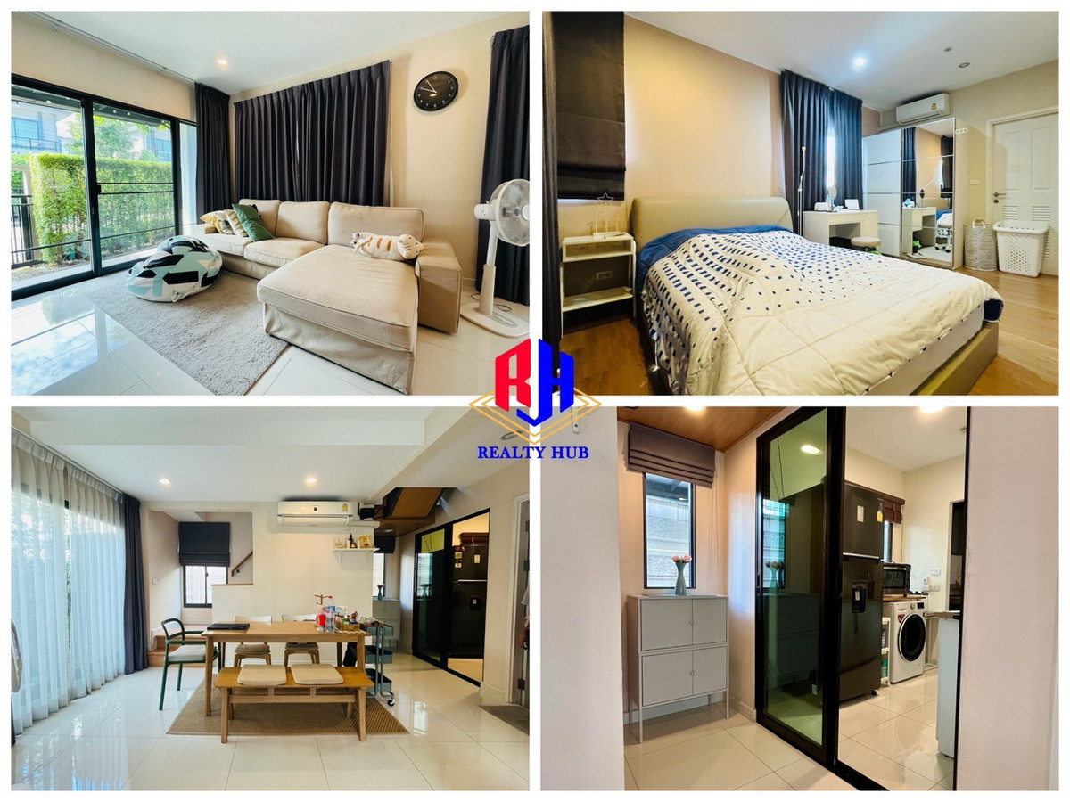 For SaleHouseMin Buri, Romklao : Loss of 6 hundred thousand! Selling Passorn Ramkhamhaeng-Rat Phatthana, Soi Miss Teen, new house, not much living. Beautiful like an angel Good location, convenient travel, close to the BTS. Airport Link Top,7-11, Lotus ,JC around the village