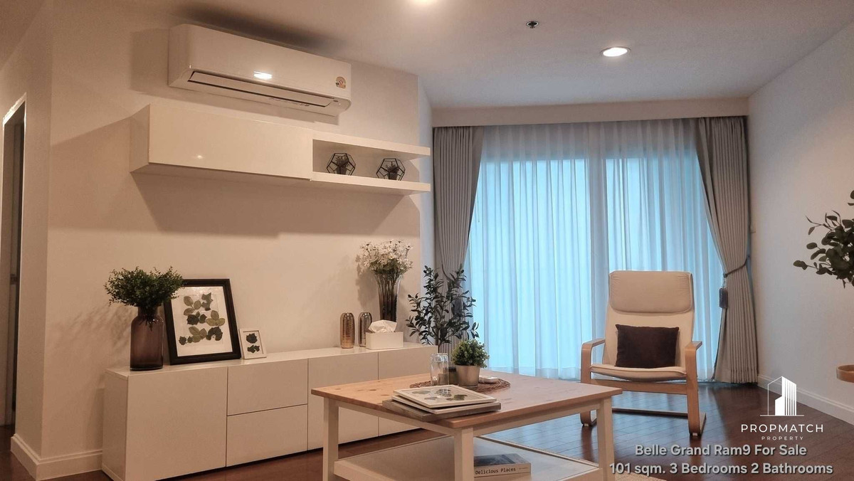 ขายคอนโดพระราม 9 เพชรบุรีตัดใหม่ RCA : ✨Flash Deal ✨Belle Grand Rama 9 ( 3Bed 2Bath 101SQM.) พร้อมอยู่ ! เพียง 10,900,000 บาท Tel.0981315848 @propmatch