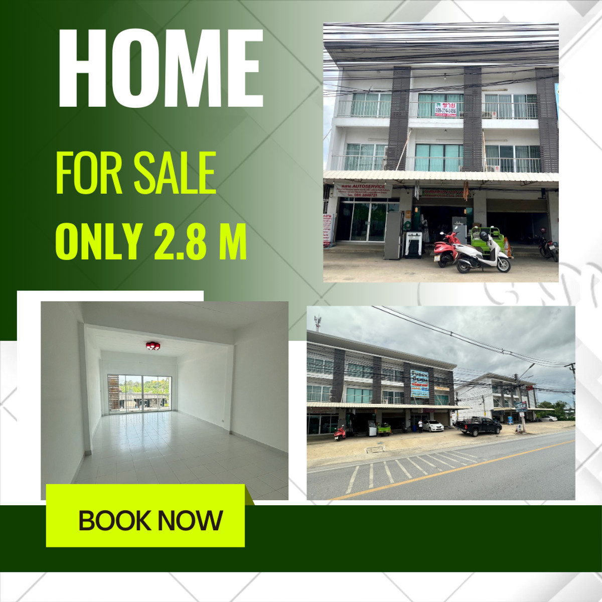ขายอาคารพาณิชย์นครปฐม : 🔥🏢 ถูกกว่าทำเลเดียวกัน! ตึกแถว 3 ชั้น สามพราน ติดถนน เข้าออกหลายทาง ใกล้โรงเรียนนายร้อย ตลาด แม่น้ำ เพียง 2.8 ล้าน