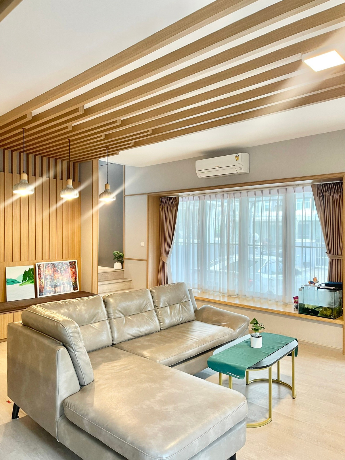 For RentHouseBangna, Bearing, Lasalle : House for rent, fully furnished: Anya Village Bangna-Ramkhamhaeng 2: Pet Friendly with large common area.