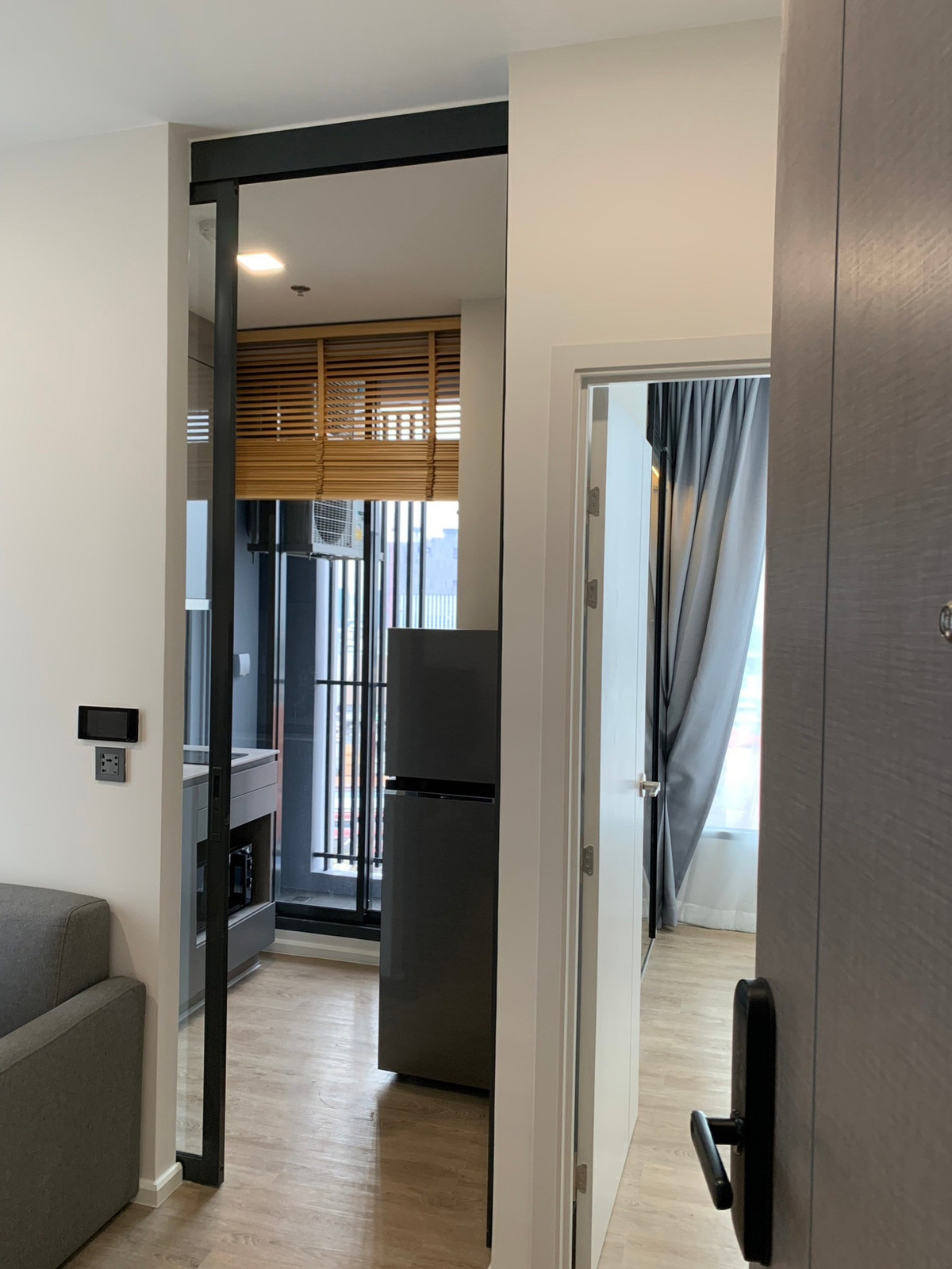 For RentCondoRamkhamhaeng, Hua Mak : For rent, Modiz Rhyme Ramkhamhaeng, corner room, fully furnished, ready to move in, price 12900 baht, reserve now!!!