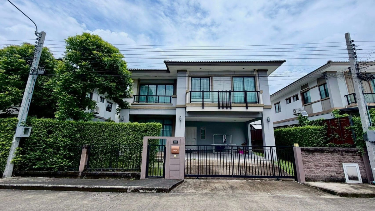 For RentHousePattanakan, Srinakarin : Single house for rent, Passorn Prestige Bangna-Suvarnabhumi, fully furnished, near Mega Bangna.