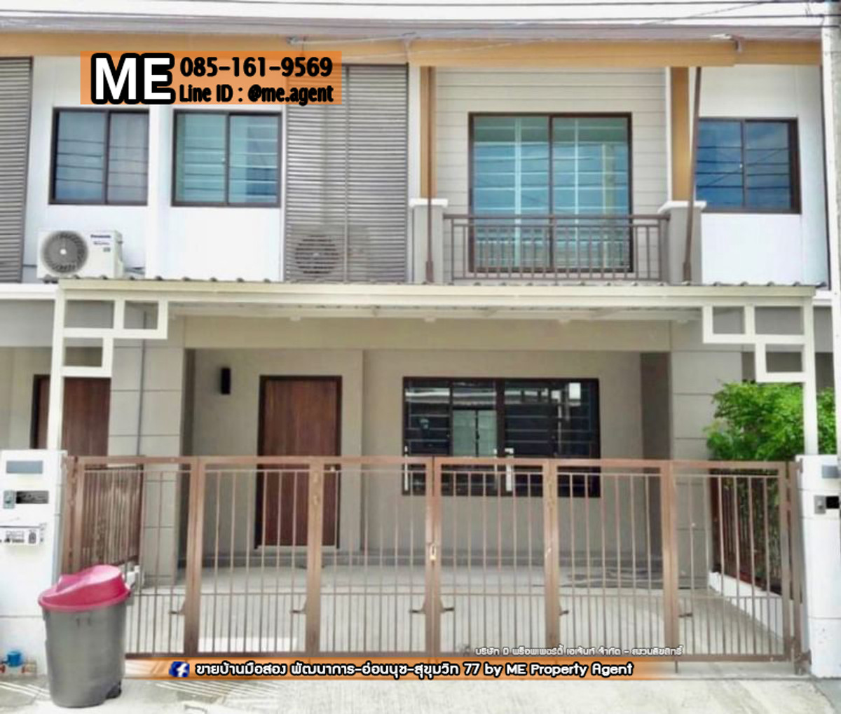 TownhomePattanakan, Srinakarin : For sale/rent Townhouse Pruksa Ville 73 Pattanakarn 38 with furniture, convenient travel, near Sukhumvit, Thonglor, Ekkamai, call 064-954-9619 (TA50-21)
