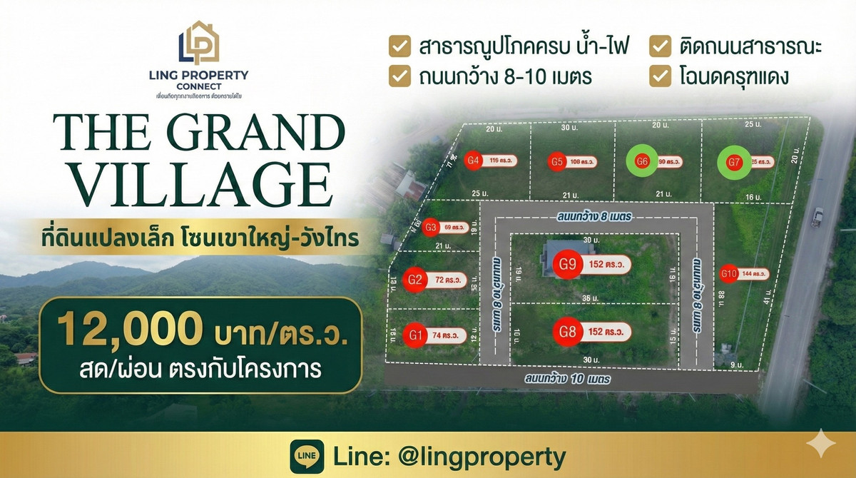 ขายที่ดินปากช่อง เขาใหญ่ : 🎯 ปักหมุดด่วน! “แปลงเล็ก“ Rare Item โซนวังไทร-เขาใหญ่ ผ่อนตรง ยาว10งวด!ฟรีดอกเบี้ย