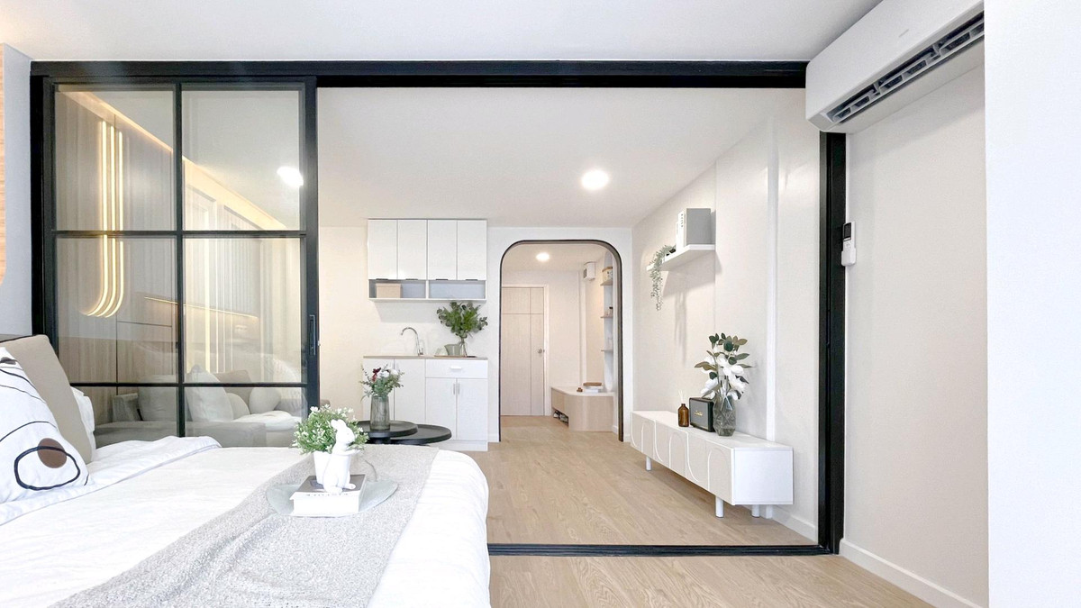 For SaleCondoLadprao101, Happy Land, The Mall Bang Kapi : Dont feel cramped! 🤩Large room condo At an affordable price! 💸Theres nothing more worthwhile than this! 🎉[City Villa Ladprao 130]