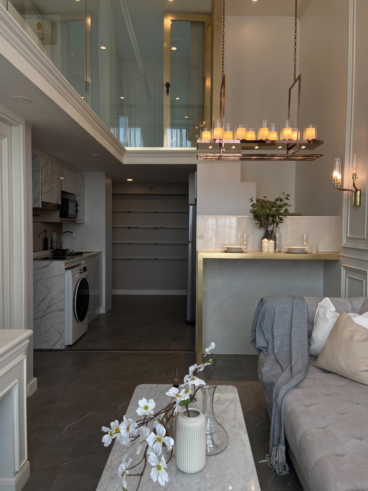 For RentCondoSathorn, Narathiwat : Condo for rent in the heart of Sathorn business district, near BTS Chong Nonsi : Knightsbridge Prime Sathorn : 2 bedroom Duplex, fully furnished, ready to move in.