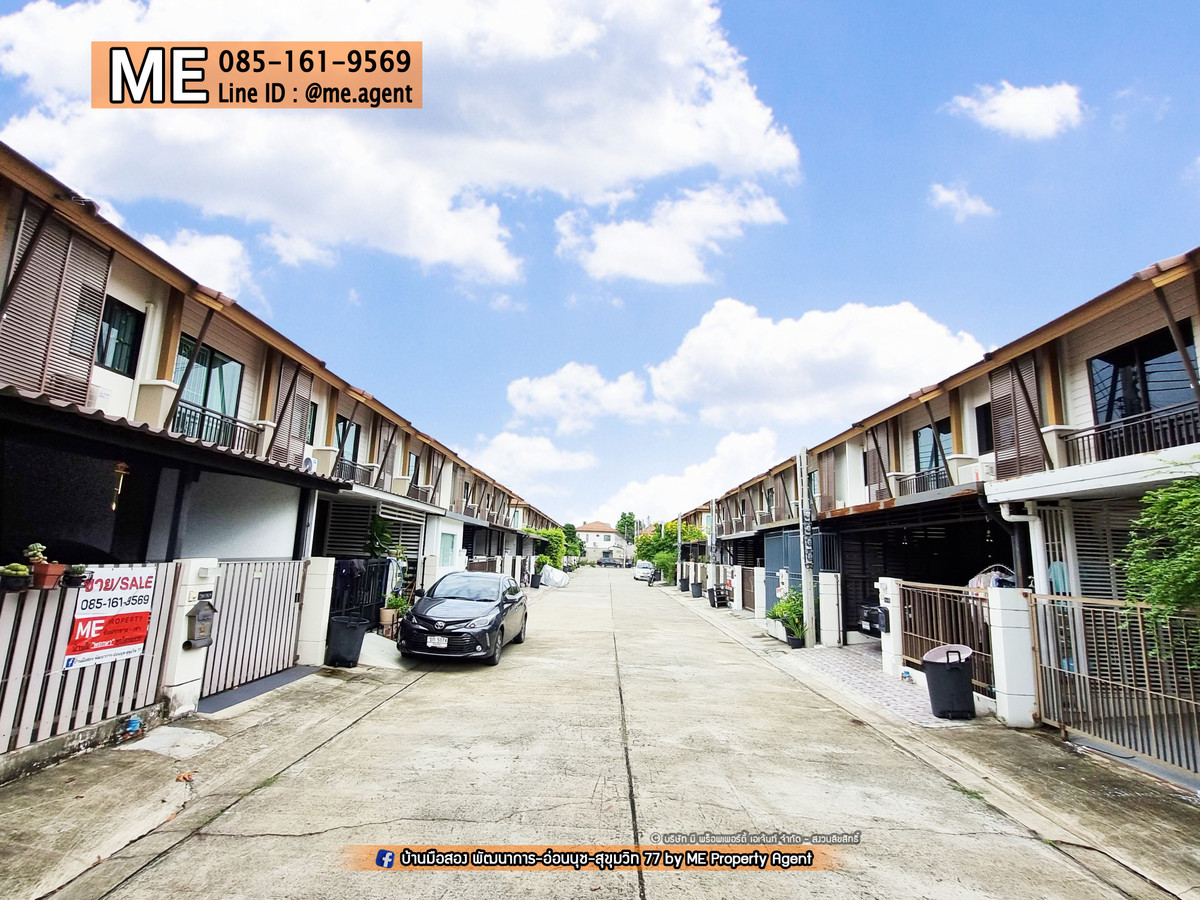 For SaleTownhomePattanakan, Srinakarin : Sale Townhouse 29 sqw. Pruksaville 57  Pattanakarn near BTS On Nut, call 064-954-9619 (TB47-29)