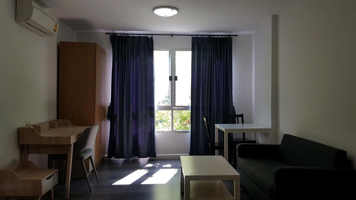 คอนโดบางนา แบริ่ง ลาซาล : ขายหรือให้เช่า D Condo Campus Resort Bangna ห้องพร้อมอยู่ วิวสวน