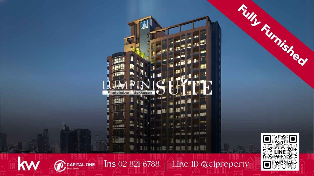 For RentCondoRama9, Petchburi, RCA : 🏙️ For rent Lumpini Suite Phetchaburi-Makkasan ✨ - Size: 61.8 sq m. 📏 | 31st floor (highest floor)