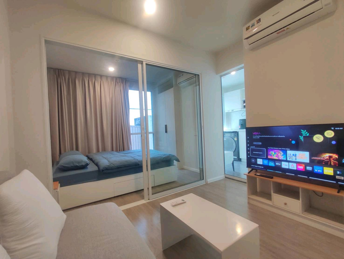 For RentCondoKasetsart, Ratchayothin : Urgent for rent Blue Phahon Yothin 35, size 24 square meters, excellent condition, new room, complete with furniture + electrical appliances. Never moved in