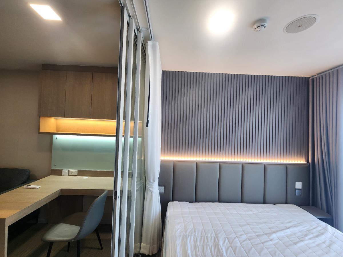 For RentCondoPathum Thani,Rangsit, Thammasat : 💎For rent Kave Island, separate kitchen, 14,000/month, corner room, Building F, 5th floor, area 29 sq m., built-in + decorative lights.