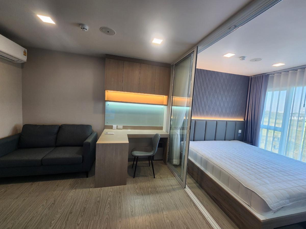 For RentCondoPathum Thani,Rangsit, Thammasat : 💎For rent Kave Island, separate kitchen, 14,000/month, corner room, Building F, 5th floor, area 29 sq m., built-in + decorative lights.