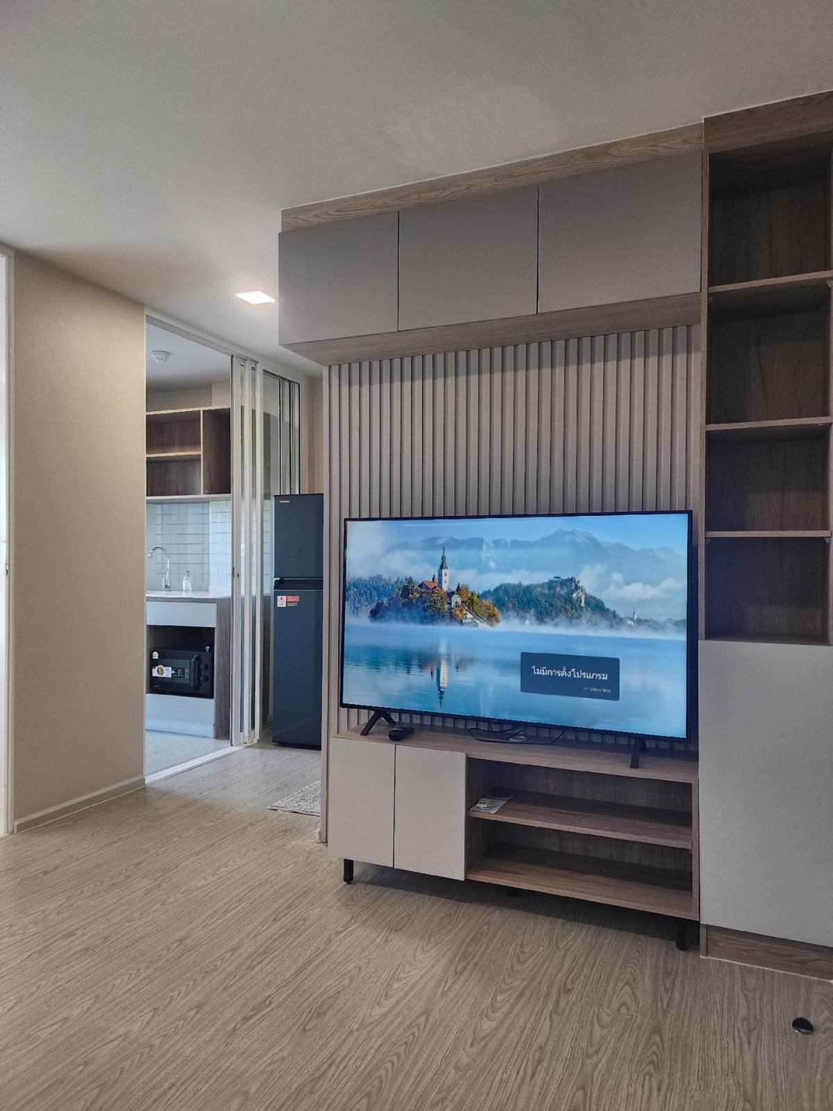 For RentCondoPathum Thani,Rangsit, Thammasat : 💎For rent Kave Island, separate kitchen, 14,000/month, corner room, Building F, 5th floor, area 29 sq m., built-in + decorative lights.