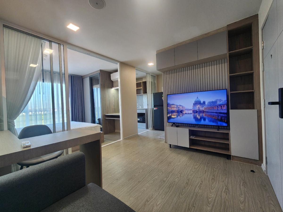For RentCondoPathum Thani,Rangsit, Thammasat : 💎For rent Kave Island, separate kitchen, 14,000/month, corner room, Building F, 5th floor, area 29 sq m., built-in + decorative lights.