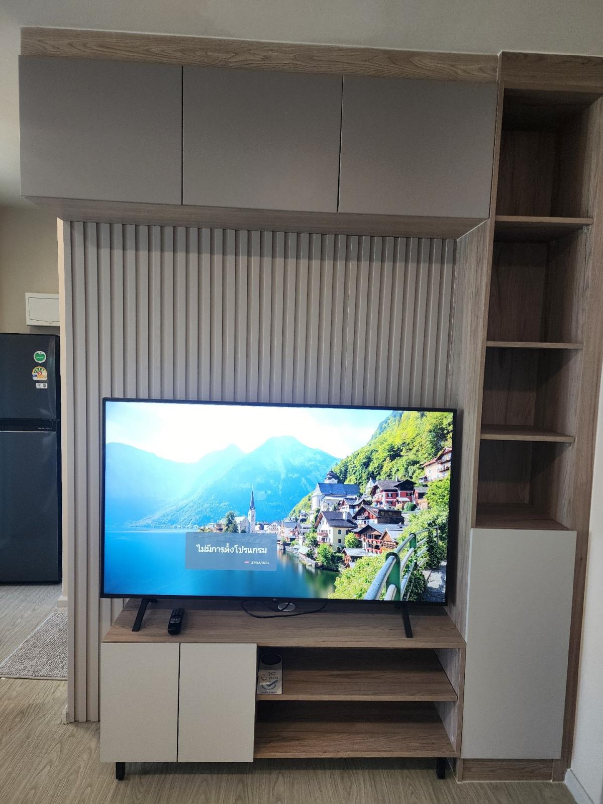 For RentCondoPathum Thani,Rangsit, Thammasat : 💎For rent Kave Island, separate kitchen, 14,000/month, corner room, Building F, 5th floor, area 29 sq m., built-in + decorative lights.