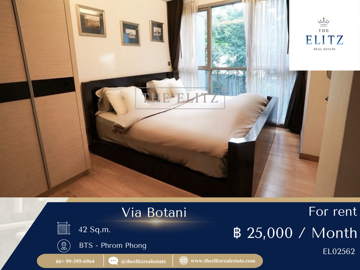 For RentCondoSukhumvit, Asoke, Thonglor : ✨ Via Botani, relax in the heart of the city, low-rise condo, beautiful garden atmosphere 🎉
