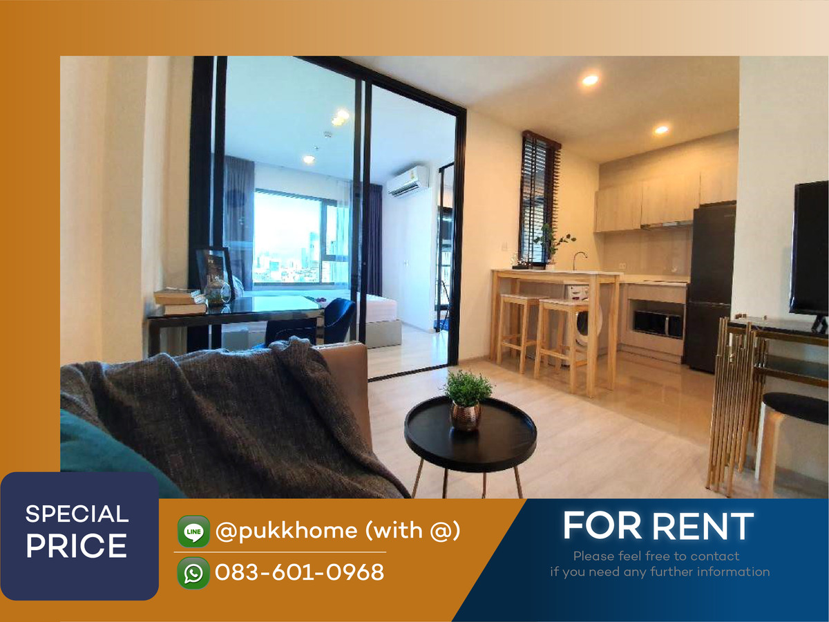 For RentCondoRama9, Petchburi, RCA : LIFE ASOKE ✨ 35 sq m., beautifully decorated, high floor ✨ 📞 Line:@pukkhome (with @ )