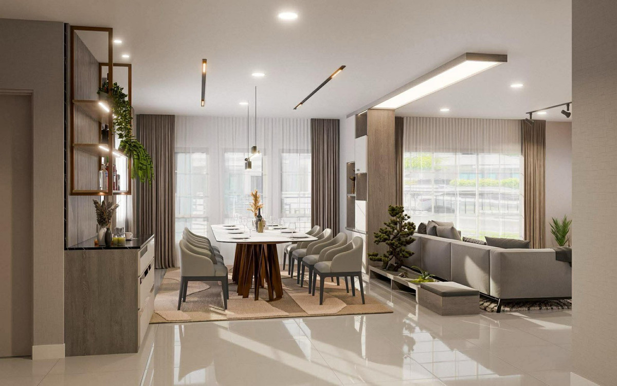 For RentHouseBangna, Bearing, Lasalle : ME2500379 Luxury single house Centro Bangna, near Mega Bangna, only 2 minutes, ready to move in Jan. 26.