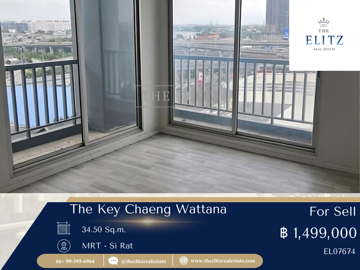 For SaleCondoChaengwatana, Muangthong : ✨ The Key Chaeng Wattana, a condo with high potential, comfortable life, close to all amenities 💕