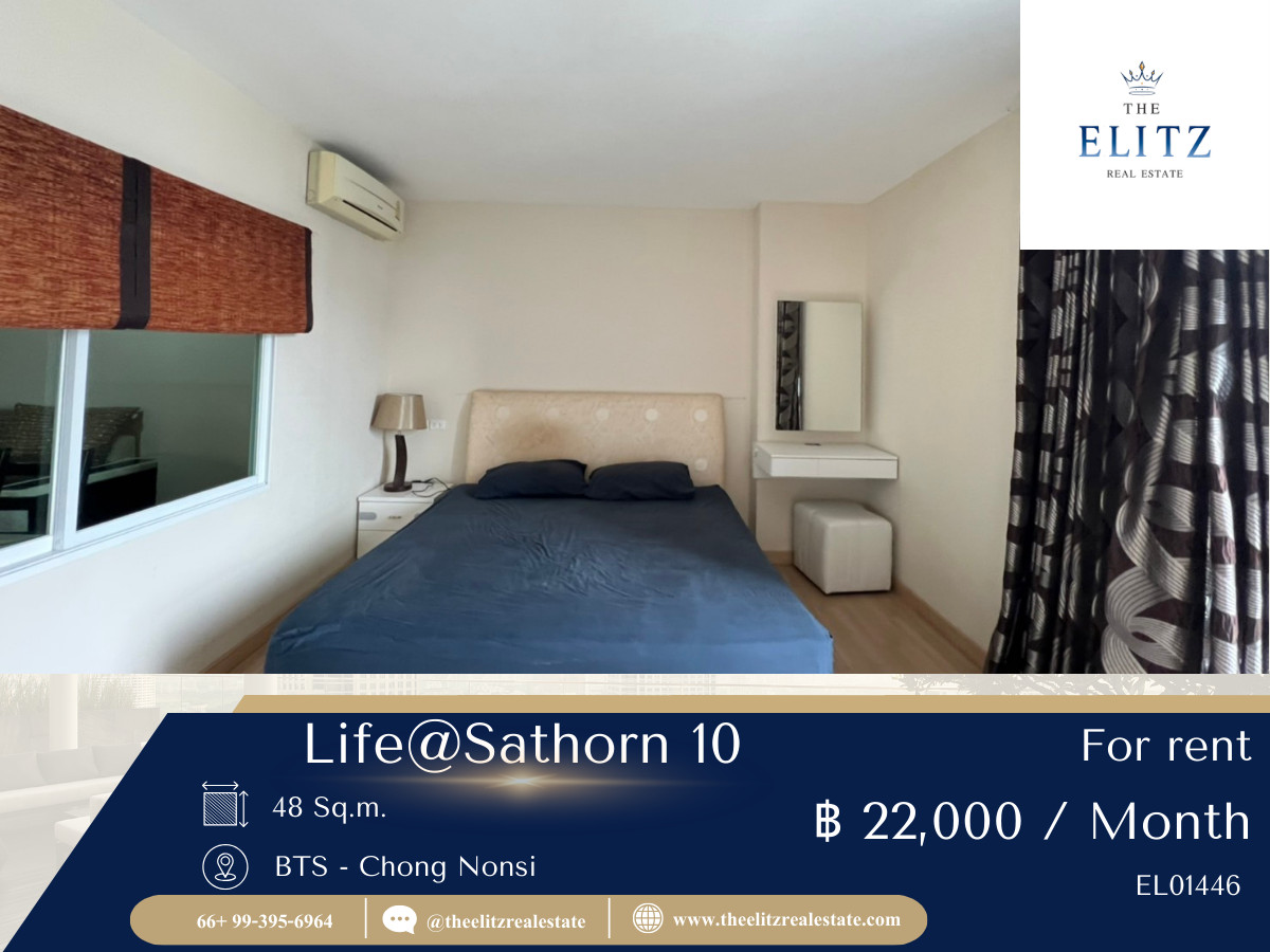 For RentCondoSathorn, Narathiwat : ✨ Private in the heart of the city, Life @ Sathorn 10, beautiful rooms, panoramic view of Sathorn city, cool breeze ❤️