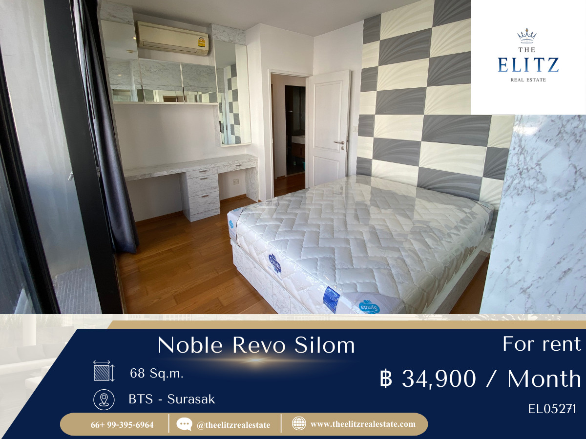 For RentCondoSathorn, Narathiwat : ✨ Live a perfect life in the heart of Silom, Noble Revo Silom, a minimalist style room. Fully decorated and ready to move in 🎉