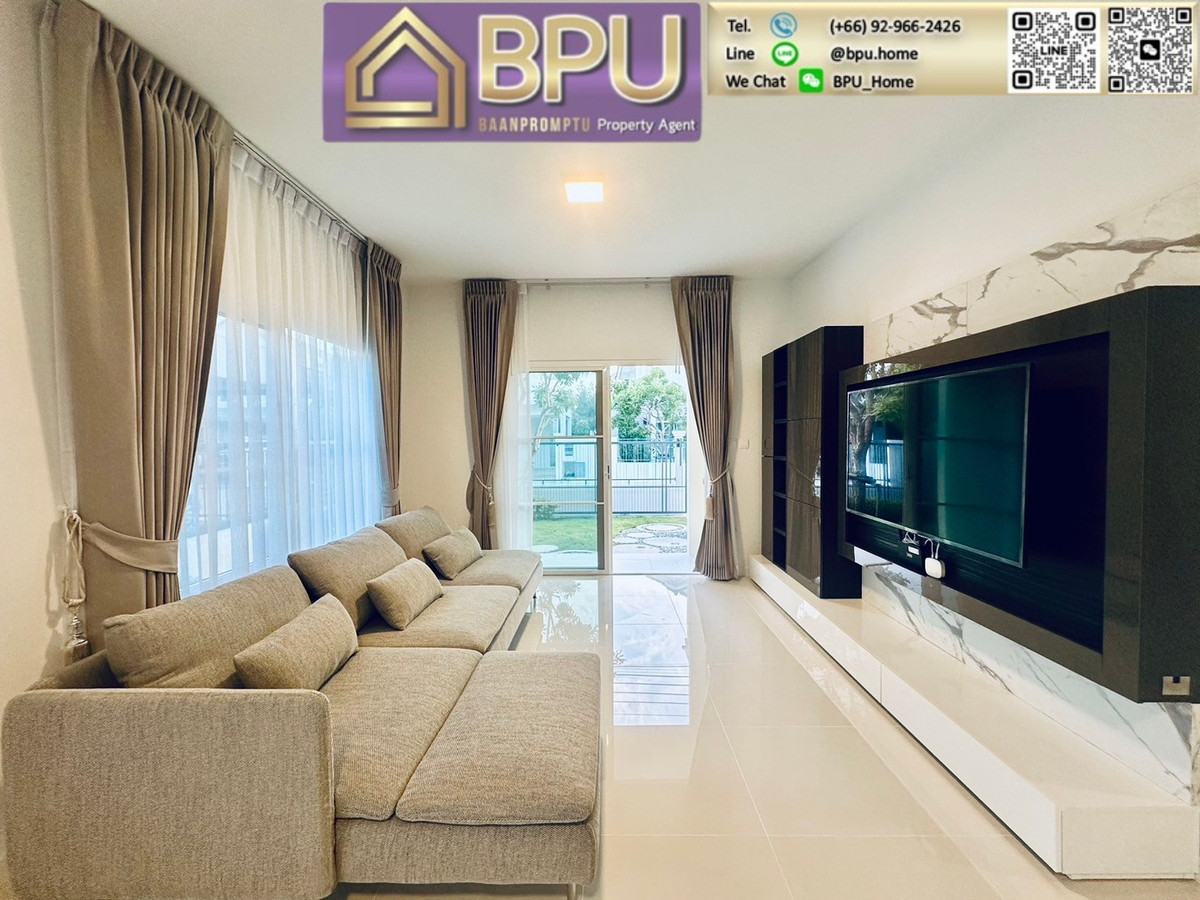For RentHouseBangna, Bearing, Lasalle : **3 Bedrooms Single House for Rent ** Villaggio 2 Srinakarin-Bangna near Mega Bangna