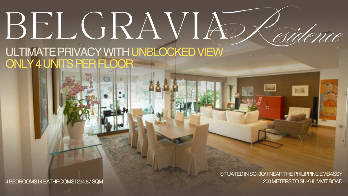 ขายคอนโดสุขุมวิท อโศก ทองหล่อ : ☘️🌱วิวสวนไม่โดนบล็อก ไลฟ์สไตล์สุดส่วนตัวมีเพียง 4 ยูนิตต่อชั้น ห้องใหญ่มากเลี้ยงสัตว์ได้ !