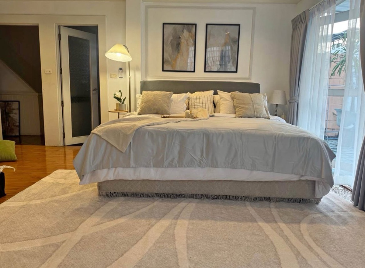 For RentTownhomeBangna, Bearing, Lasalle : House for rent, newly renovated, Prime Place Sukhumvit 105, beautifully decorated with furniture.