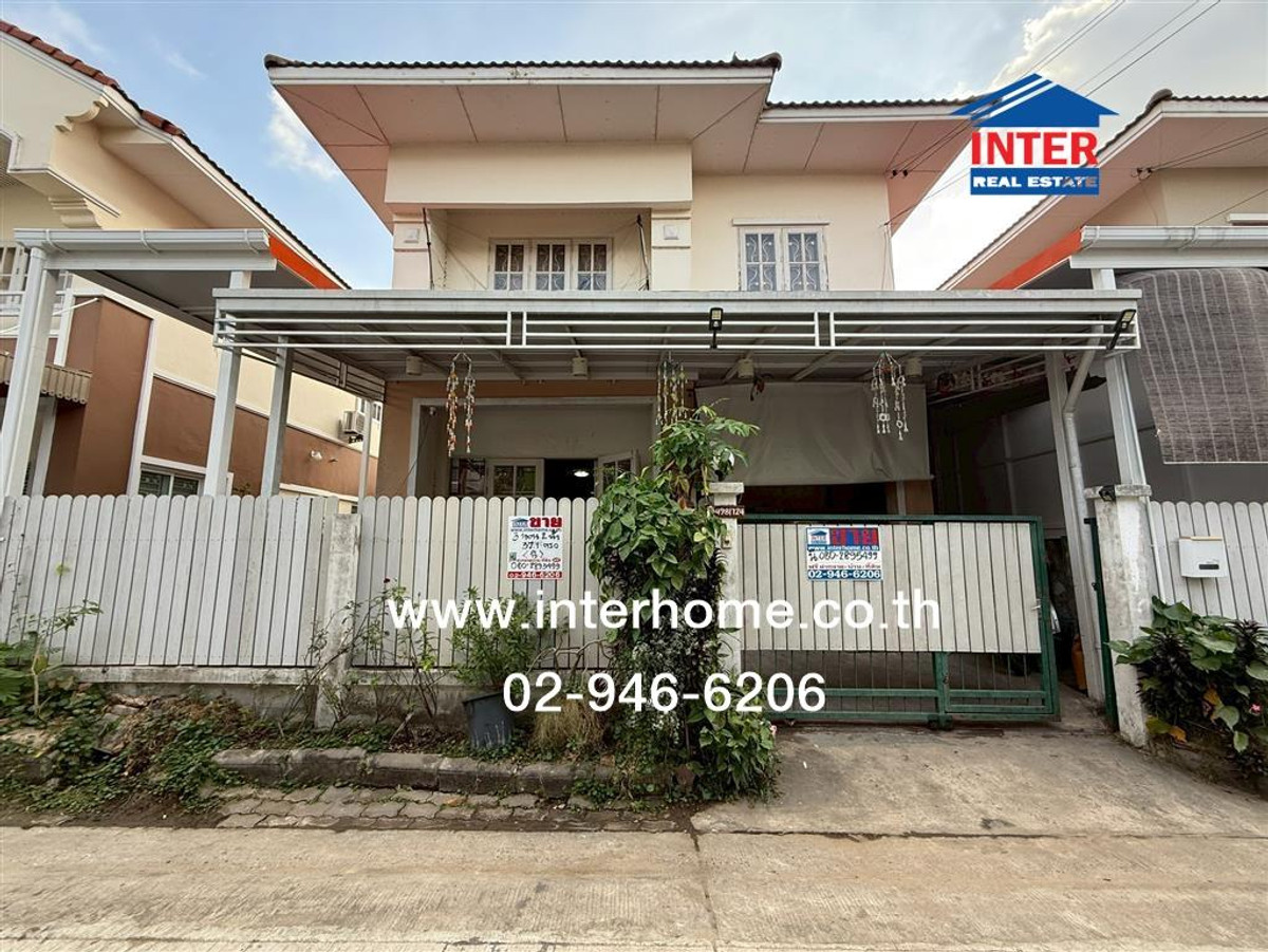 For SaleSamut Prakan,Samrong : Twin house, 2 floors, 37.1 sq m, Burirom Village. Thepharak-Wongwaen Soi Thepharak 112 (Soi Bang Pu Nakhon Project 2) Phraeksa-Theparak Road, Theparak Road, Mueang Samut Prakan, Samut Prakan