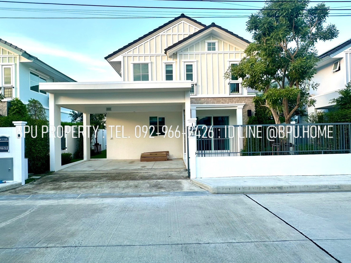 For RentHouseBangna, Bearing, Lasalle : **3 Bedrooms Single House for Rent ** Villaggio 2 Srinakarin-Bangna near Mega Bangna