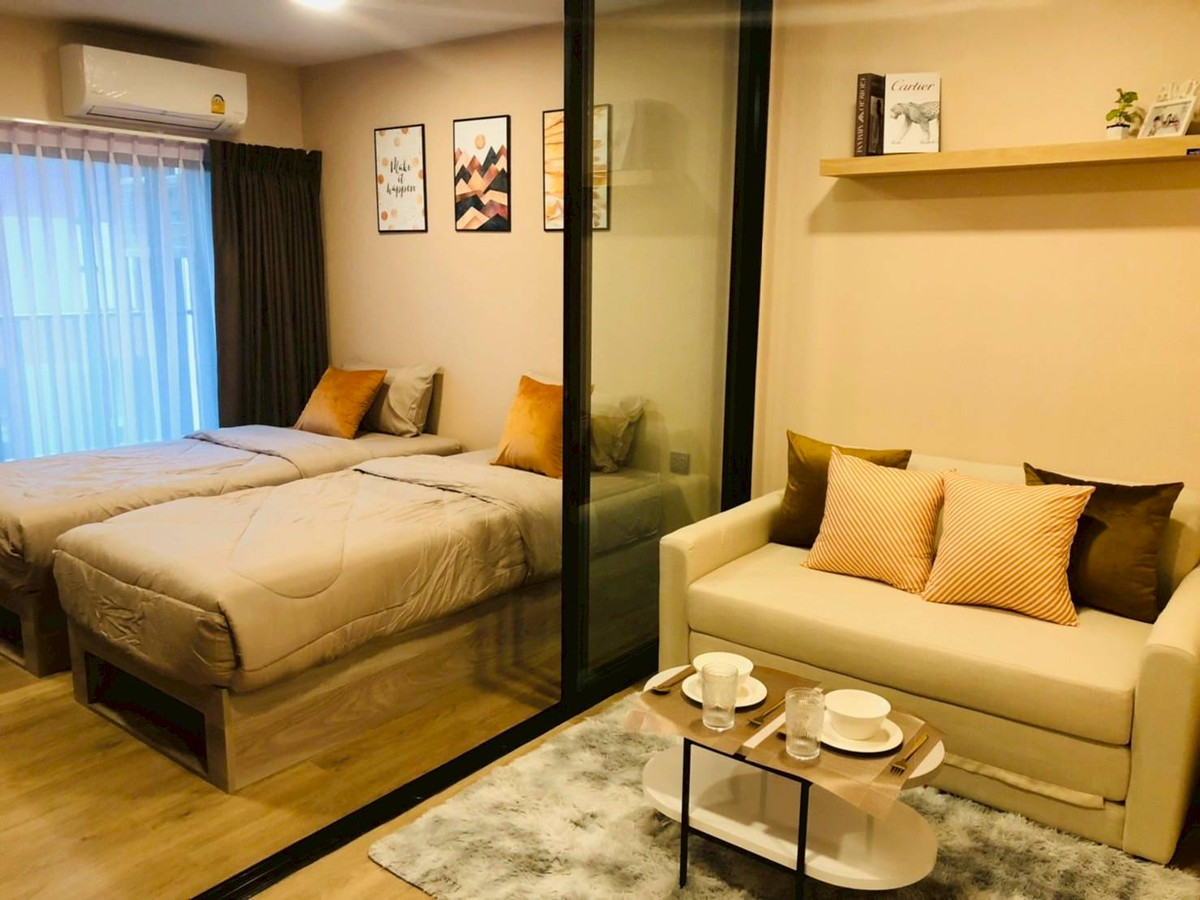 For RentCondoPathum Thani,Rangsit, Thammasat : 🏡 For rent Kave TU 10,000฿, never rented out💖 ✨ Building B, 8th floor, pool view ✅️ Ready to move in