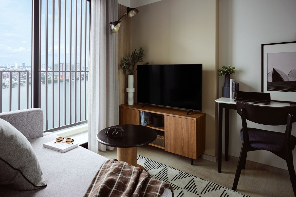 For RentCondoRathburana, Suksawat : New Condo Studio River View New Room & New Condo Close to Rama 3 and Sathorn area,  Terminal 21 @ Nue Riverest Ratburana