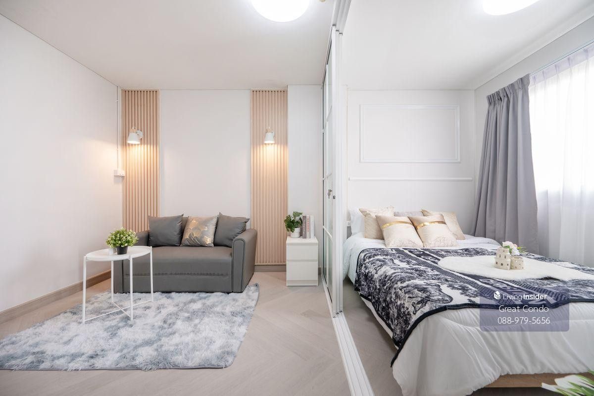 ขายคอนโดลาดกระบัง สุวรรณภูมิ : ลุมพินีคอนโดทาวน์ ร่มเกล้า-สุวรรณภูมิ คอนโดตกแต่งรีโนเวทใหม่ ฟรีเฟอร์นิเจอร์และเครื่องใช้ไฟฟ้า พร้อมเข้าอยู่