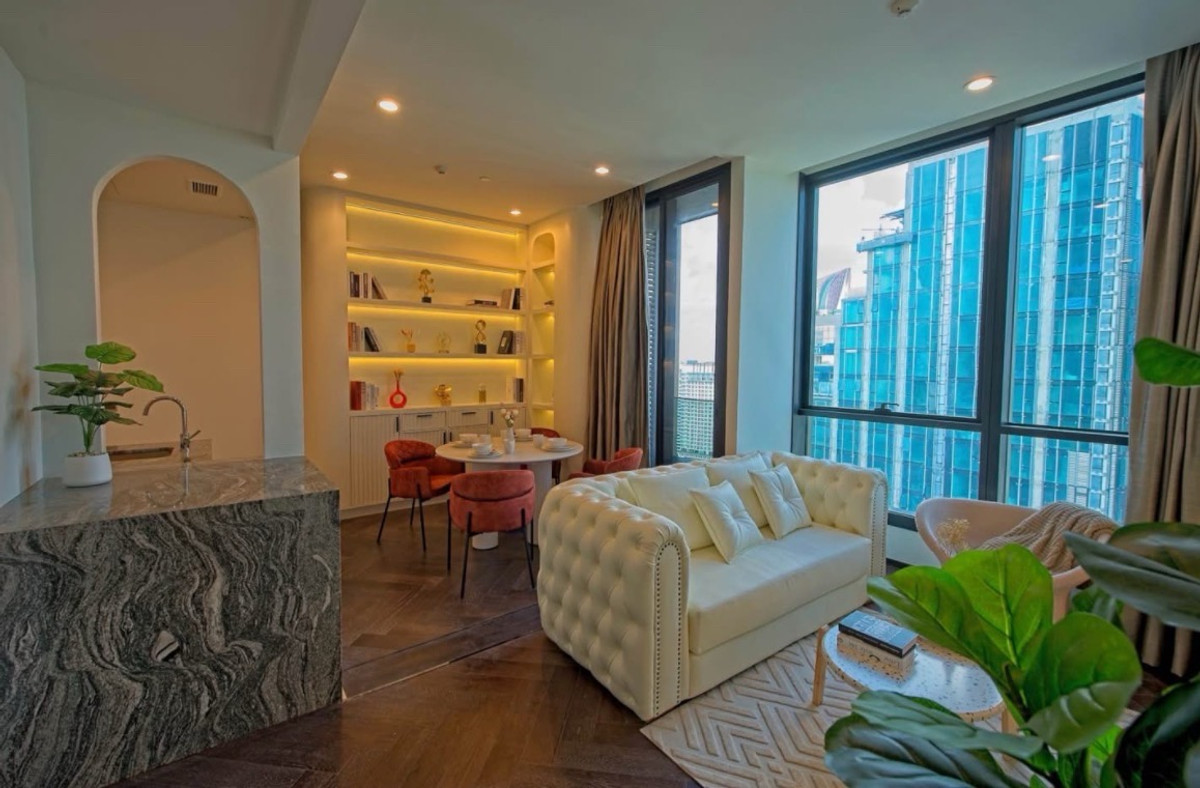 For RentCondoSukhumvit, Asoke, Thonglor : 🔥 The Esse Sukhumvit 36 for Rent, 2 beds 77 sq.m. High Floor, Near BTS Thong Lor