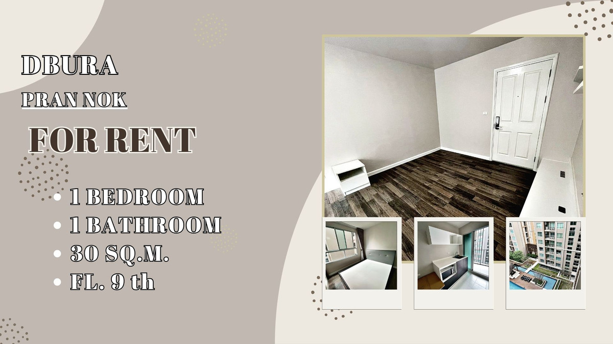 For RentCondoWongwianyai, Charoennakor : 💥 Vacant room ready to move in dBURA Pran Nok Beautiful Room at an Unbeatable Price