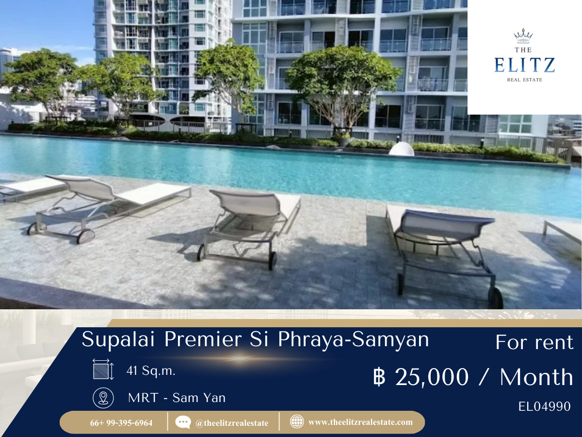 For RentCondoSiam Paragon ,Chulalongkorn,Samyan : ✨ Great deal of the month Supalai Premier Si Phraya-Samyan Fully beautiful room At the most worthwhile price 💕