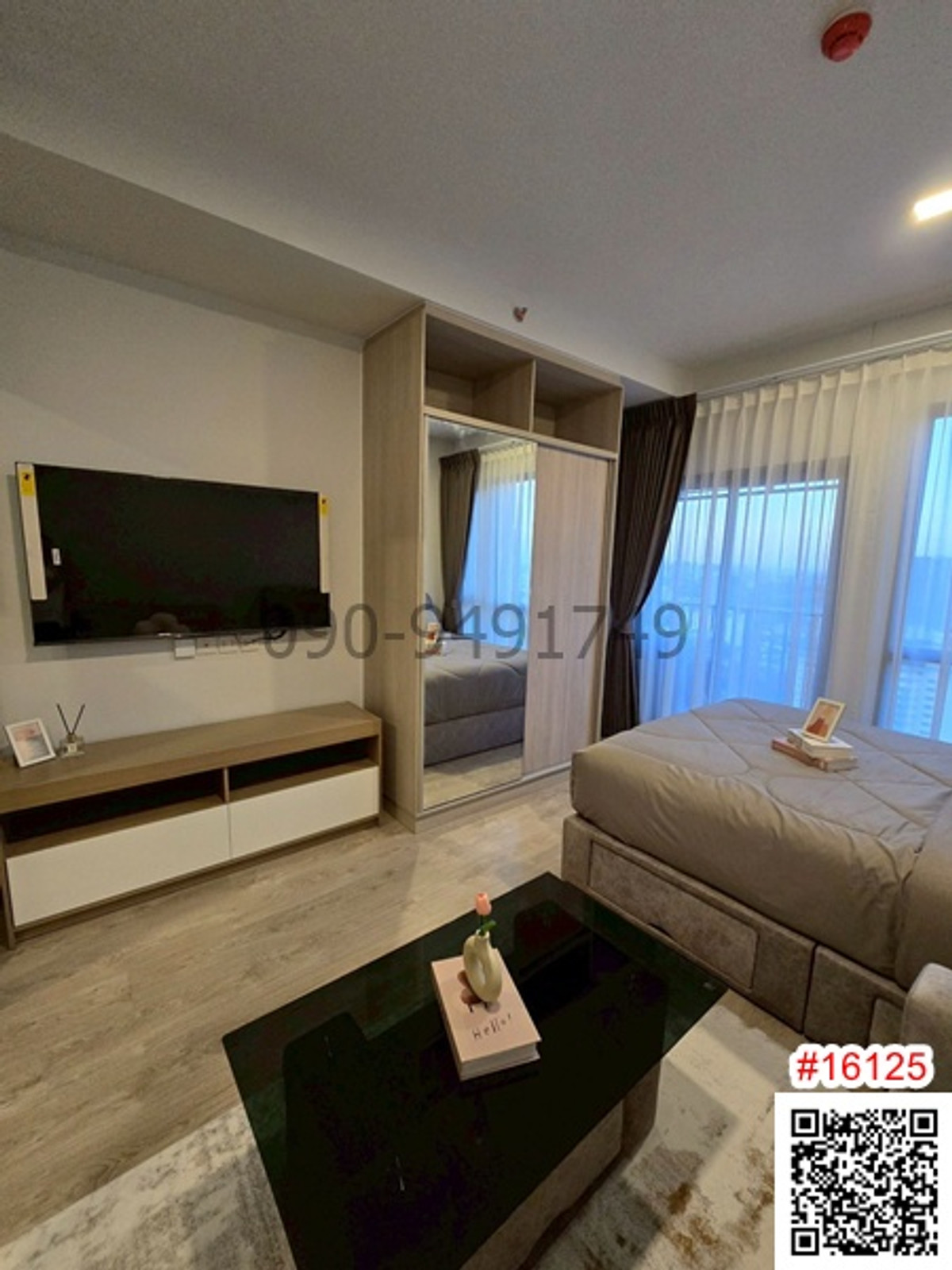 For RentCondoRama9, Petchburi, RCA : Condo for rent: The Tree Phatthanakan-Ekkamai, 25th floor, near ARL Ramkhamhaeng 300 meters.