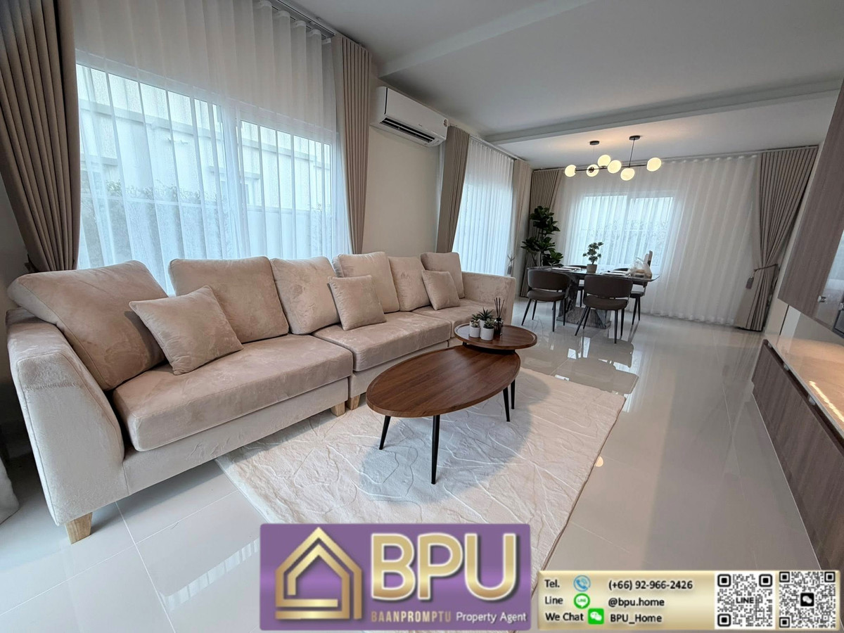For RentHouseBangna, Bearing, Lasalle : ** 4 Bedrooms Single House for Rent ** Villaggio 3 Srinakarin-Bangna near Mega Bangna