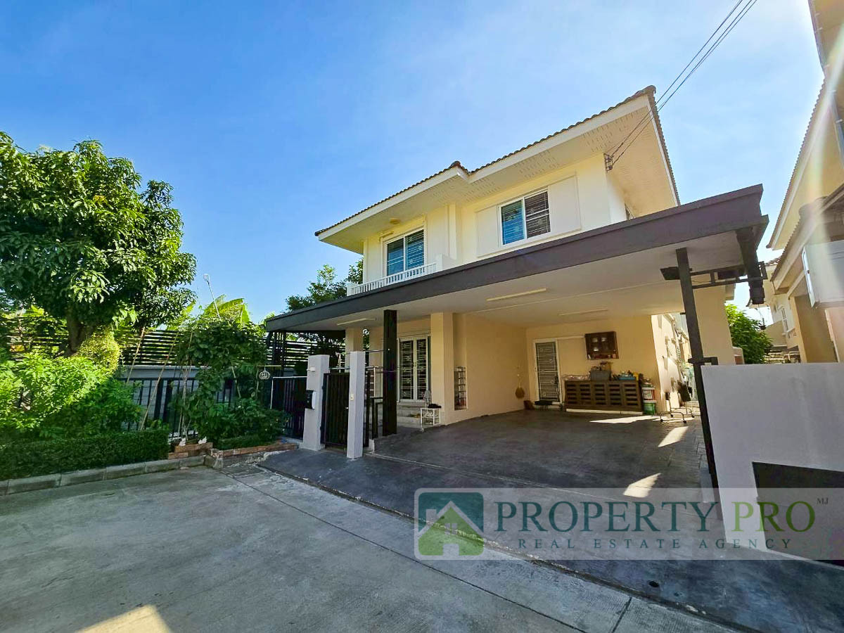 For SaleHouseLadkrabang, Suwannaphum Airport : House for Sale Krongthong Tropical, 2-Storey House 4 Bedroom 56 Sqw 200 Sqm Good Condition Near Chaloem Phrakiat Rama 9, Prawet, Onnut, Srinakarin, Suanluang, Ladkrabang : MJ25S-008