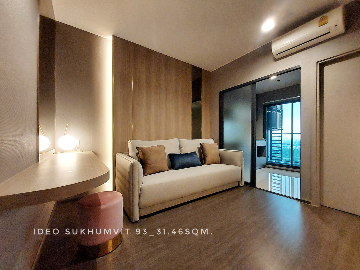 For RentCondoOnnut, Udomsuk : 🎉Condo room for rent, 1 bedroom, fully furnished, Ideo Sukhumvit 93, next to BTS Bang Chak.