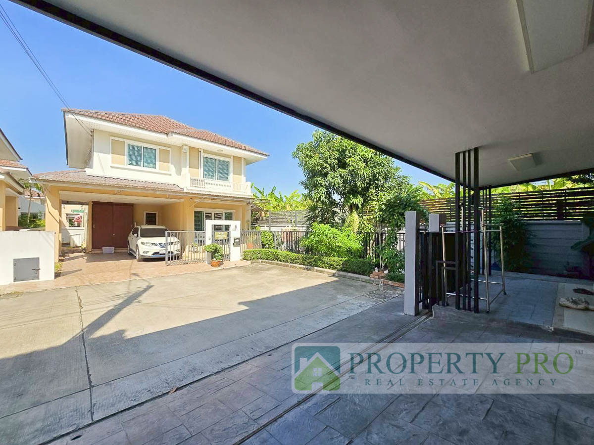 ขายบ้านลาดกระบัง สุวรรณภูมิ : ขาย บ้าน กรองทอง ทรอปิคอล เฉลิมพระเกียรติ ร.9 บ้านเดี่ยว 2 ชั้น 4 ห้องนอน 56 ตรว 200 ตรม หลังริม สภาพดีมาก มีส่วนต่อเติม ใกล้ ประเวศ อ่อนนุช ศรีนครินทร์ สวนหลวง ลาดกระบัง : MJ25S-008