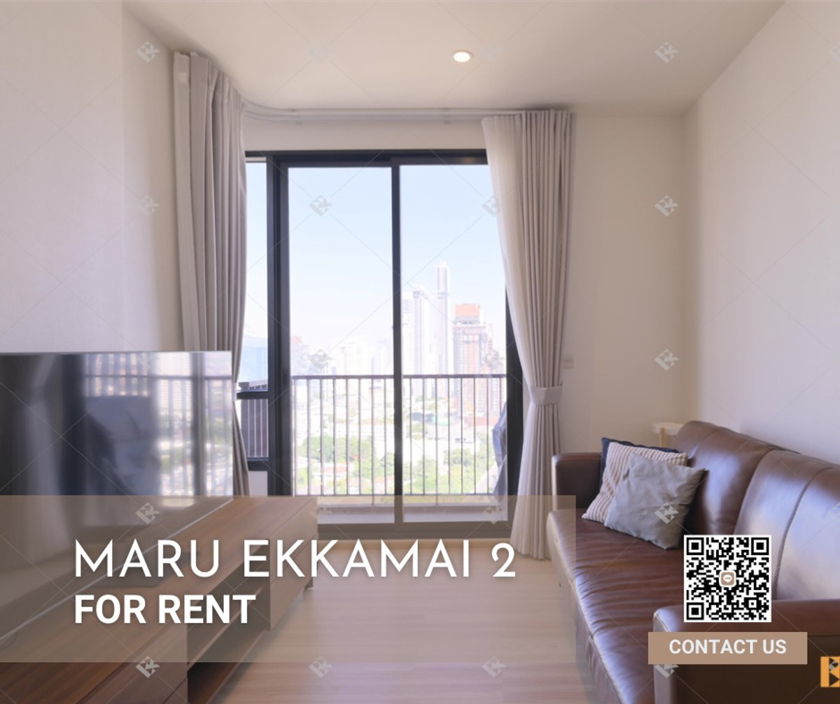 For RentCondoSukhumvit, Asoke, Thonglor : FOR RENT: Maru ekkamai 2✨Rare Unit✨Corner room, new renovate By Faii