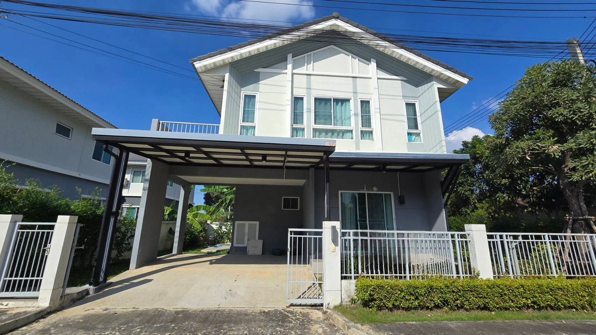 ขายบ้านปทุมธานี รังสิต ธรรมศาสตร์ : ขายบ้านเดี่ยว 2 ชั้น หมู่บ้าน เพอร์เฟคพาร์ค ราชพฤกษ์–ปทุมธานี หลังมุม  เนื้อที่ 50.2 ตารางวา  3 ห้องนอน 3 ห้องน้ำ ห้องนั่งเล่น / รับแขก