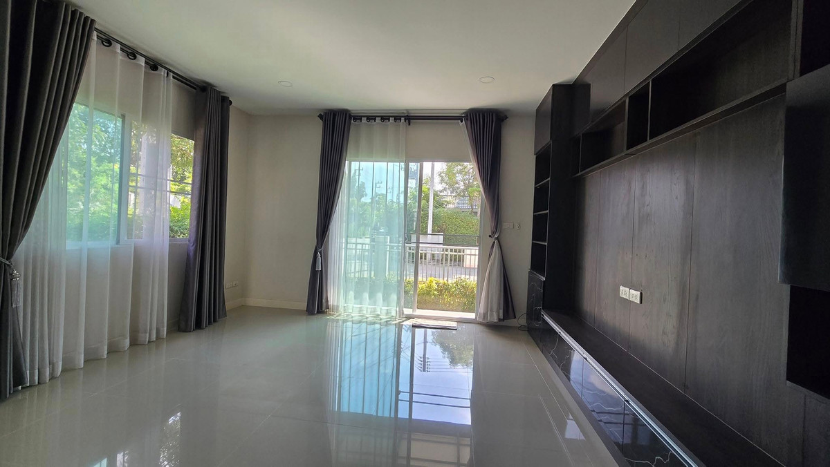 For SaleHousePathum Thani,Rangsit, Thammasat : 2-story detached house for sale, Perfect Park Village. Ratchaphruek-Pathum Thani, corner house, area 50.2 square meters, 3 bedrooms, 3 bathrooms, living room / reception.