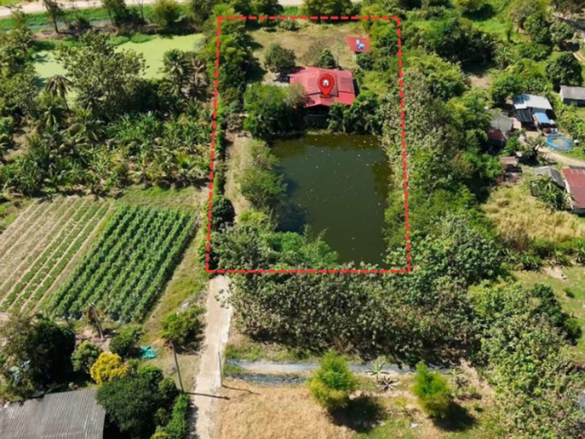 For SaleHousePattaya, Bangsaen, Chonburi : Thai style house for sale, cement mixed with wood. With a large plot of land