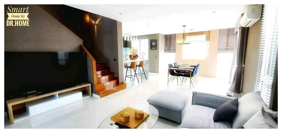 ให้เช่าบ้านลาดกระบัง สุวรรณภูมิ : ให้เช่า บ้านเดี่ยว 3ชั้น AQ ARBOR สวนหลวงร.9 แต่งครบ